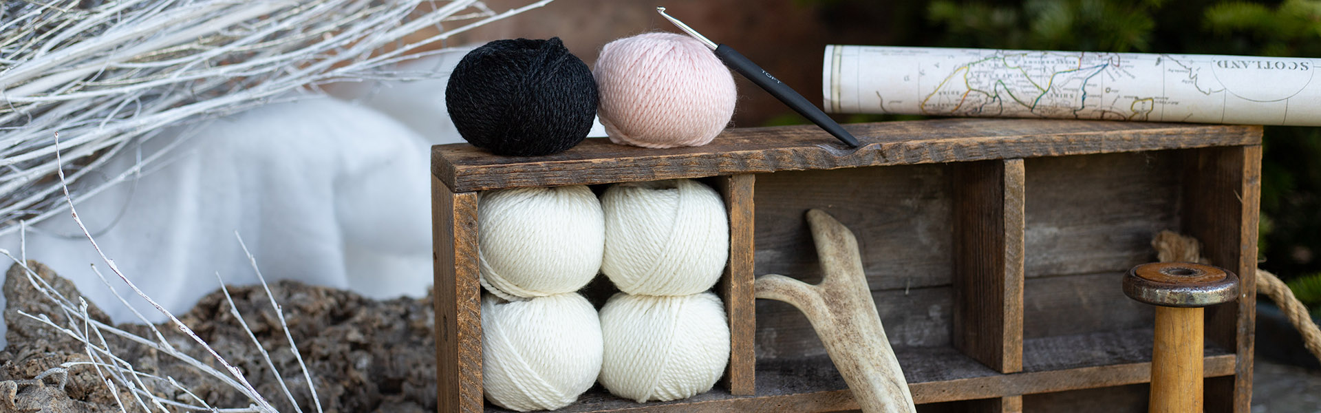 Wool and a crochet needle