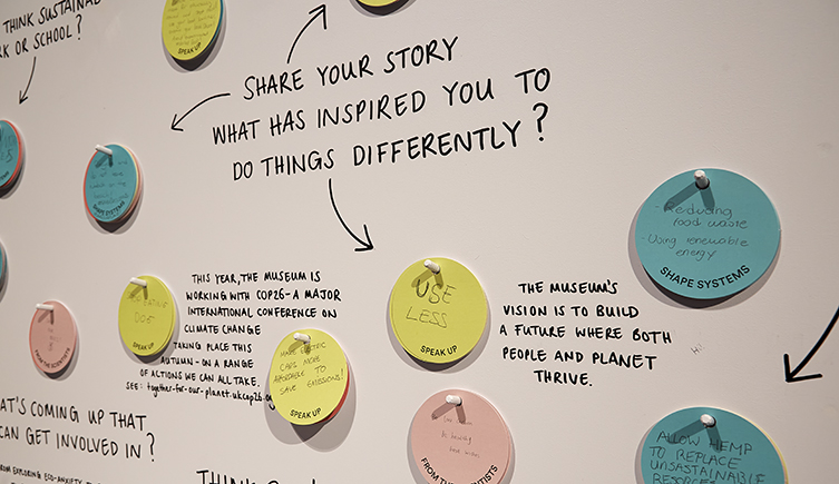 A photo of a display within the exhibition