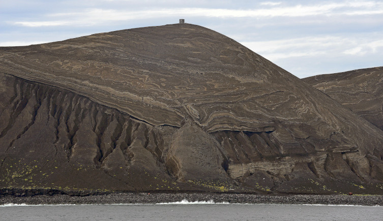 The volcanic cliffs of Surtsey.
