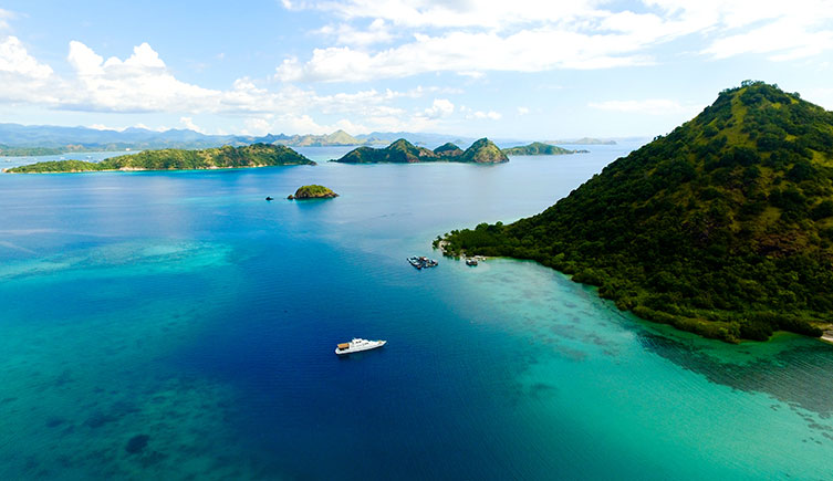 Aerial view from Flores Island, Indonesia