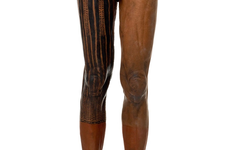 Close up of the legs of the Museum's early modern human model