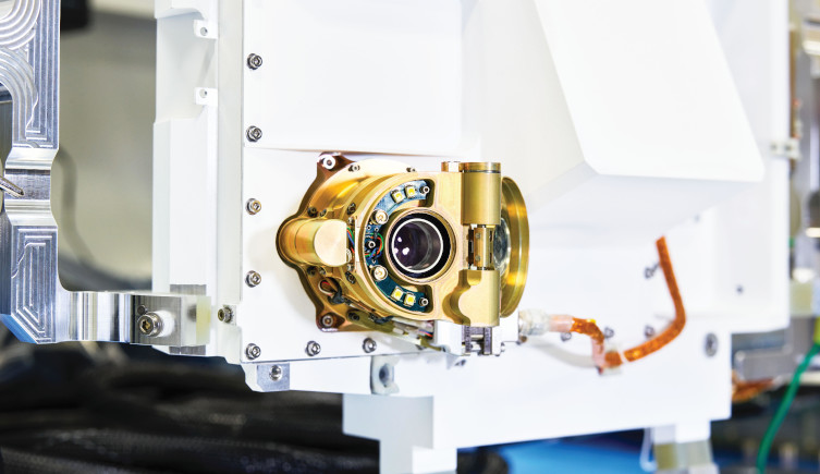 A photograph of the SHERLOC instrument.