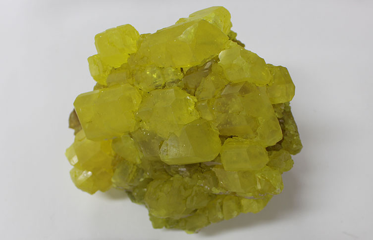 Sulphur in its crystal form