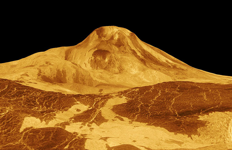 Maat Mons volcano on Venus's surface