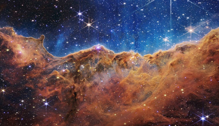 An infrared image of the Carina Nebula