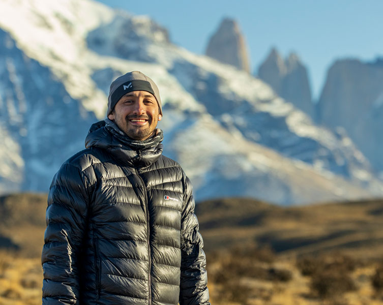 Wildlife photographer Daniel Mideros smiles at the camera.