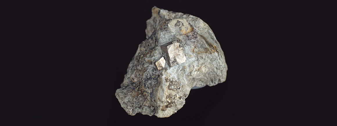 Cobalt against a black background
