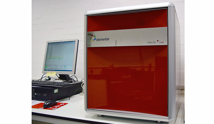 The Vario EL cube CHNS elemental analyser