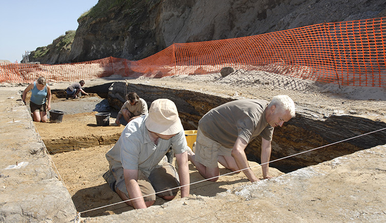 Men excavating
