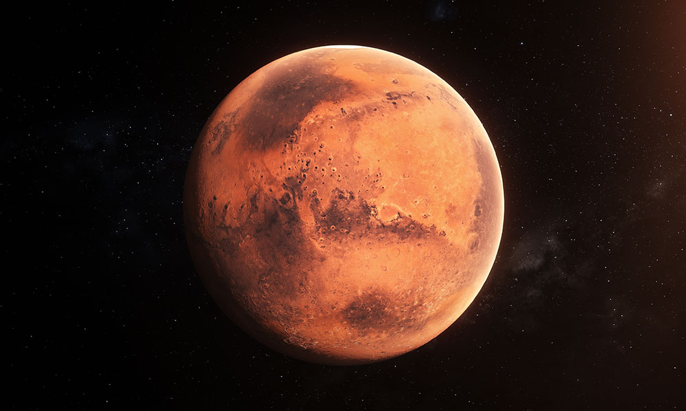 planet mars in space