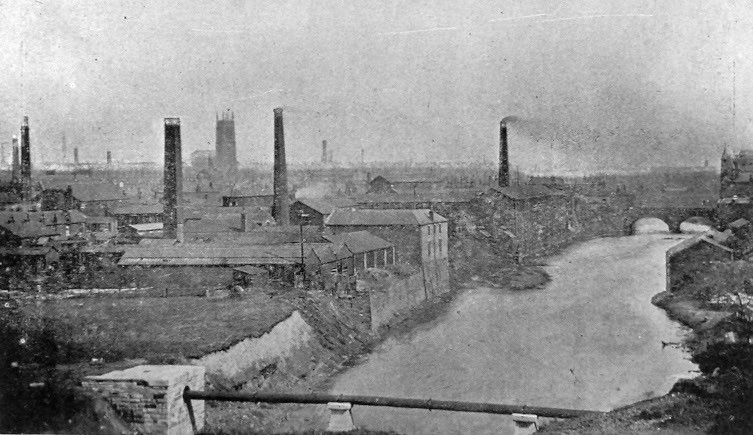 An image of industrial Radcliffe in 1902