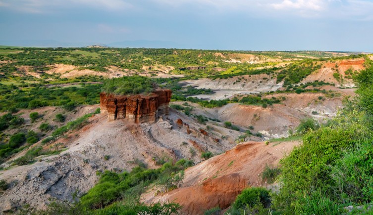 A view of Olduvai Gorge in Tanzania