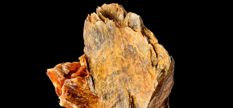 Sample of brown-orange Zinnwaldite from Germany