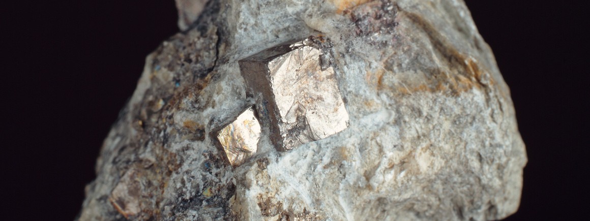 Specimen of the mineral cobaltite - a cobalt iron arsenic sulphide