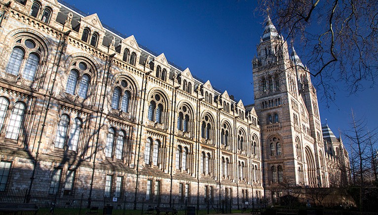 The front exterior of the Natural History Museum