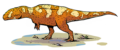 An artist's impression of Carcharodontosaurus