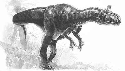 An artist's impression of Cryolophosaurus