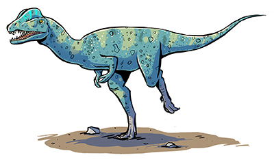 An artist's impression of Dilophosaurus