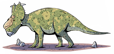 An artist's impression of Pachyrhinosaurus
