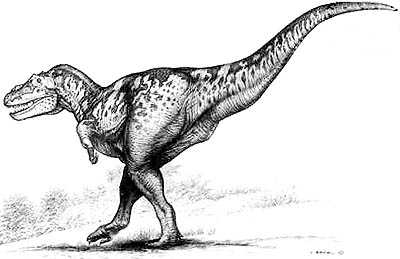 An artist's impression of Tarbosaurus