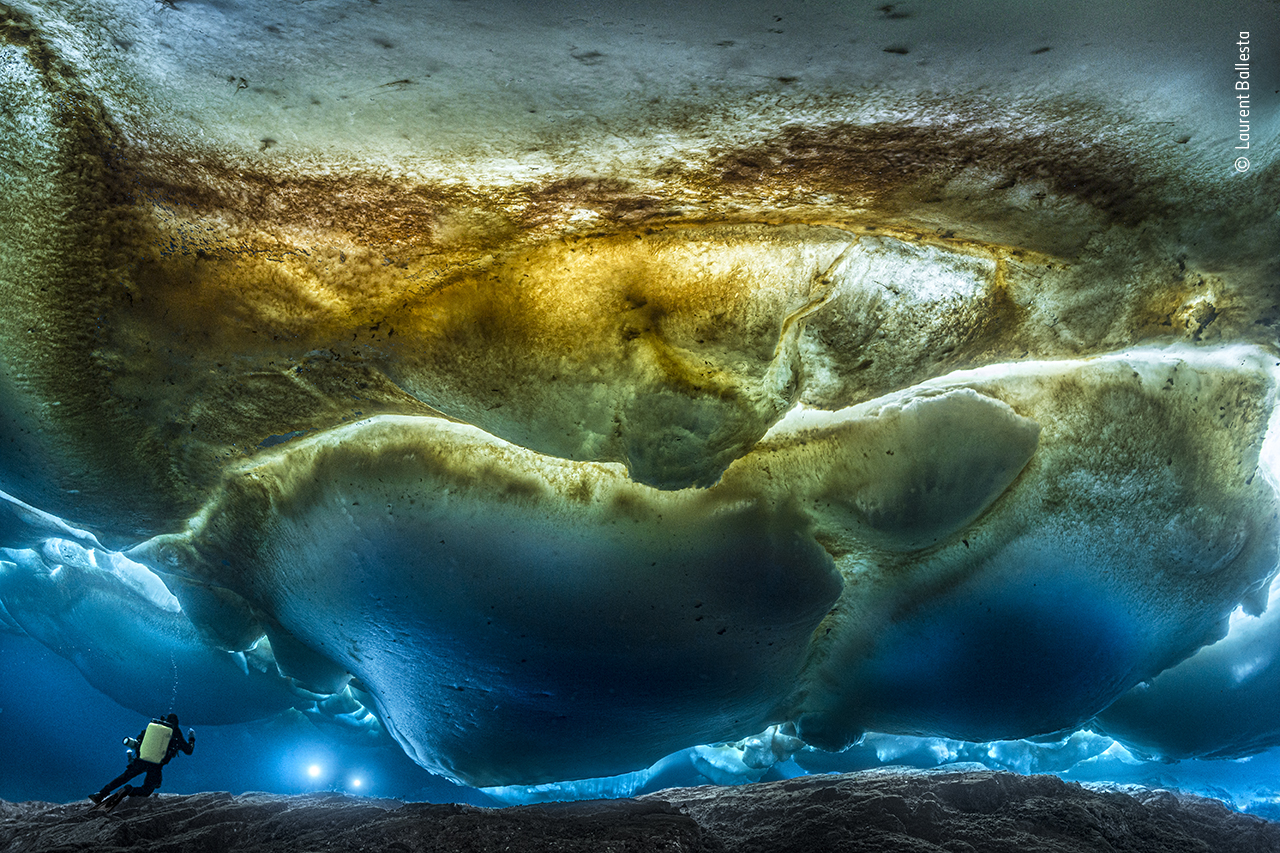 The stained-glass icescape
